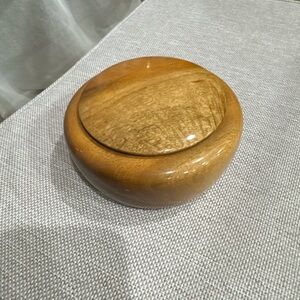 Hand-Turned‎ Solid Wood Lidded Trinket Bowl / Jewelry Catchall
